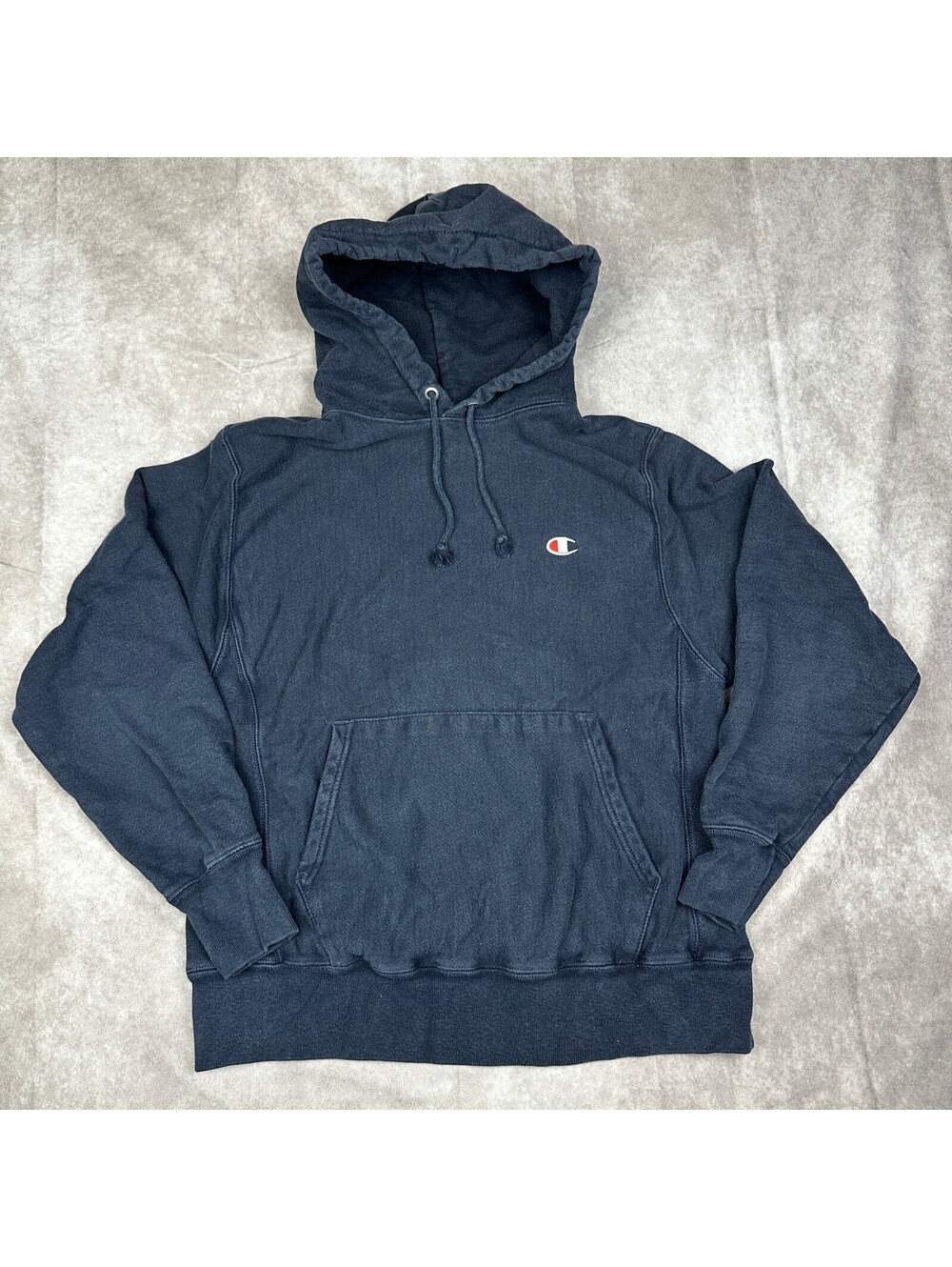 Champion Hoodie Mens M Navy Blue Reverse Weave Classic